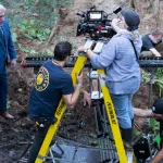 Foto detrás de las cámaras en el rodaje de Three Pines.